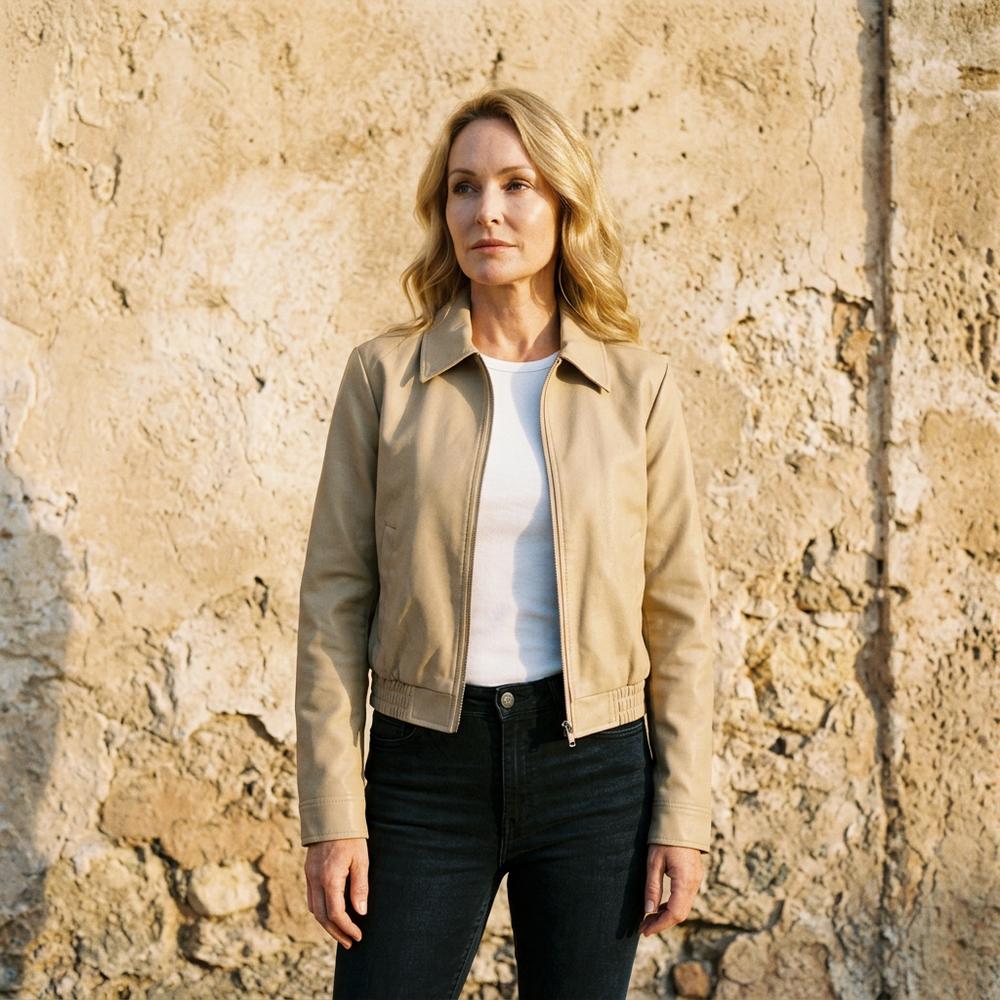 Lederjacken Outlet24 - Lahal | Lederimitat Reißverschluss Jacke Damen