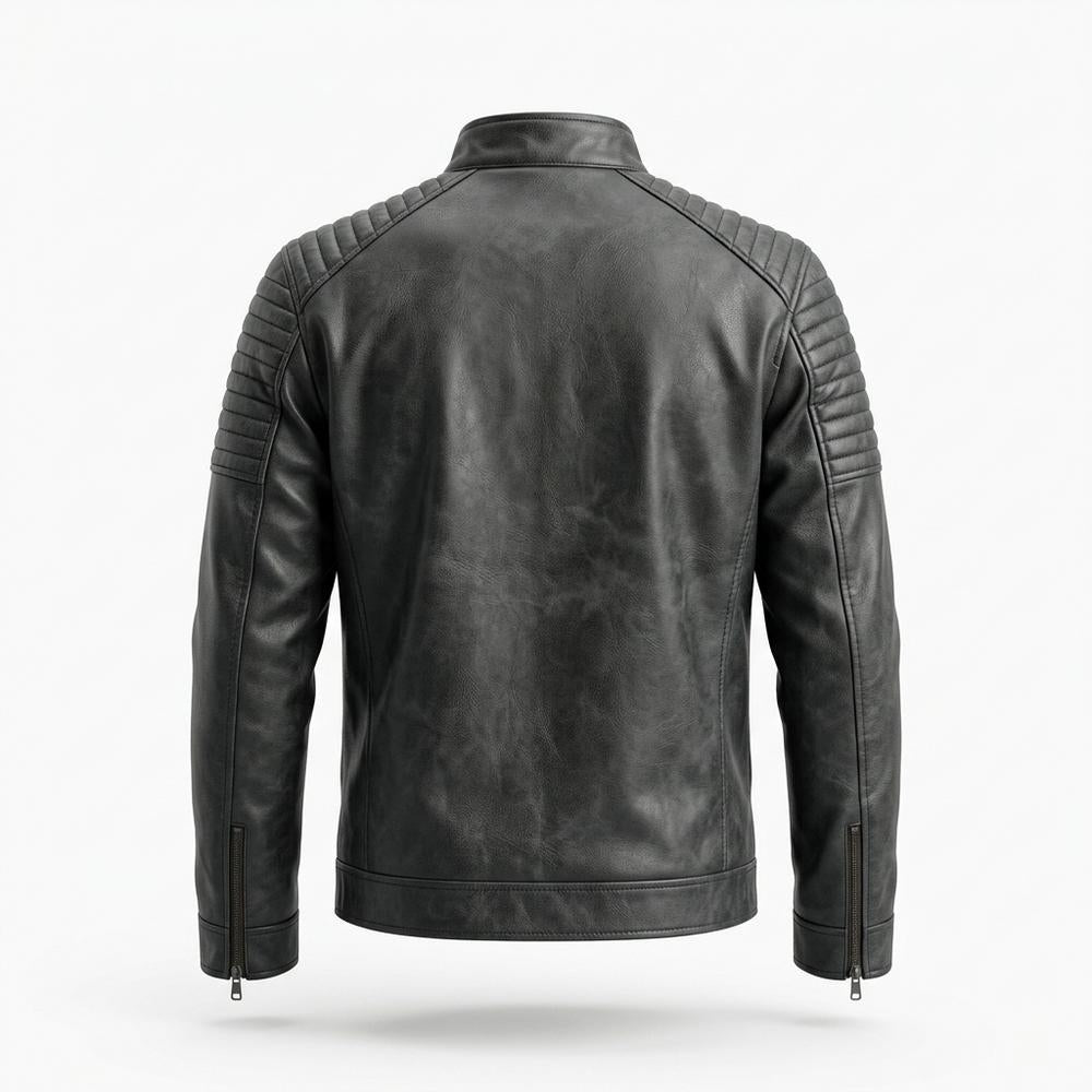 Lederjacken Outlet24 - Yuvod | Gesteppt Figurbetont Lederjacke Herren