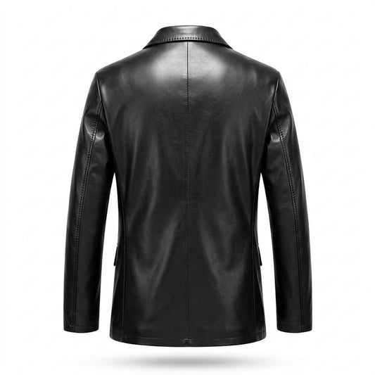 Lederjacken Outlet24 - Zetav | Gezackt Geknöpft Lederjacke Herren