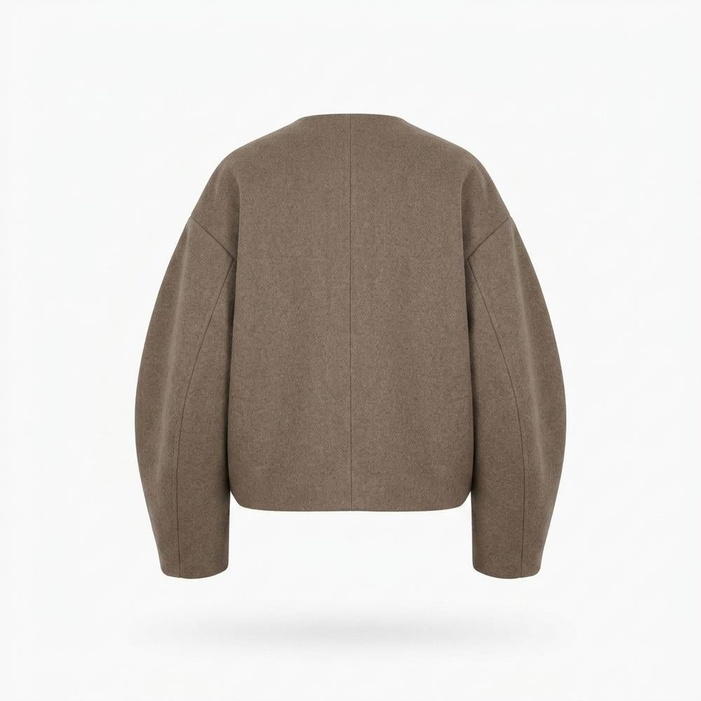 Lederjacken Outlet24 - Zoler | Kragenlos Kurzgeschnitten Jacke Damen
