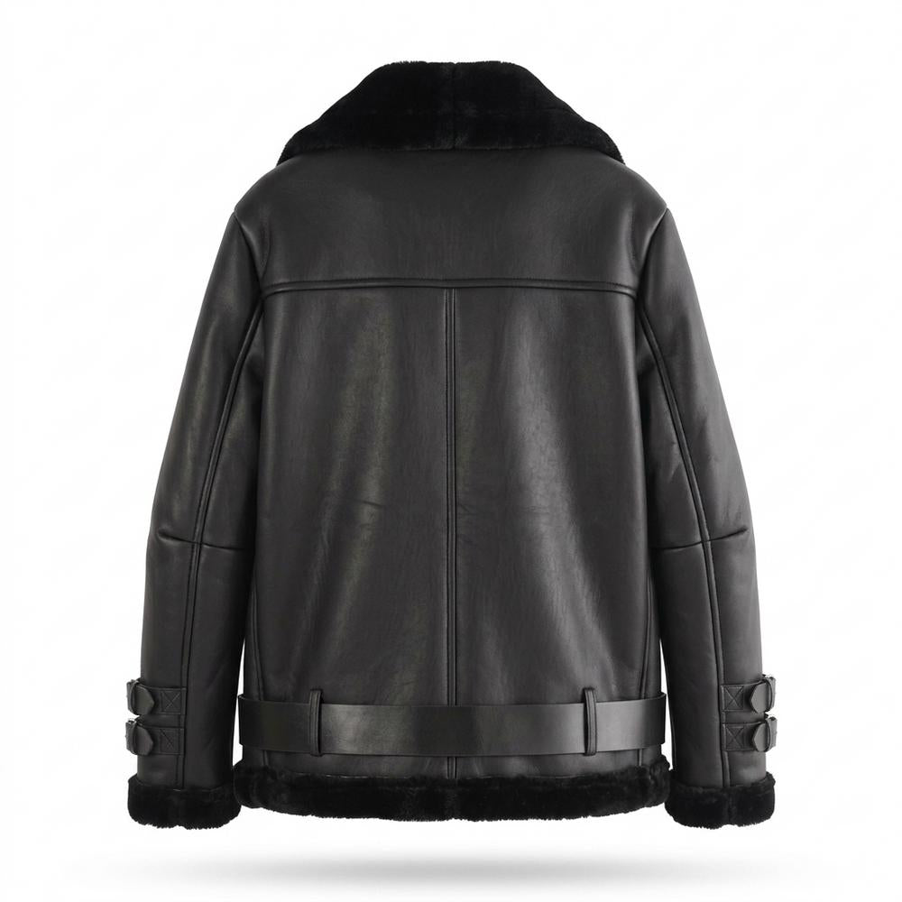 Lederjacken Outlet24 - Vuwit | Gefüttert Asymmetrisch Lederjacke Unisex