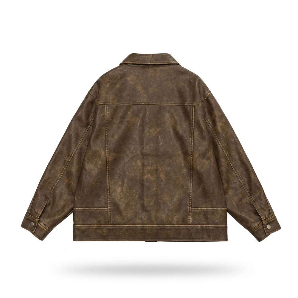 Lederjacken Outlet24 - Zipas | Gewaschen Geknöpft Lederjacke Unisex