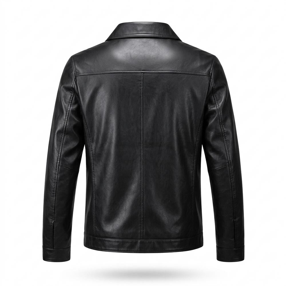 Lederjacken Outlet24 - Sozed | Gekragte Glatte Lederjacke Herren