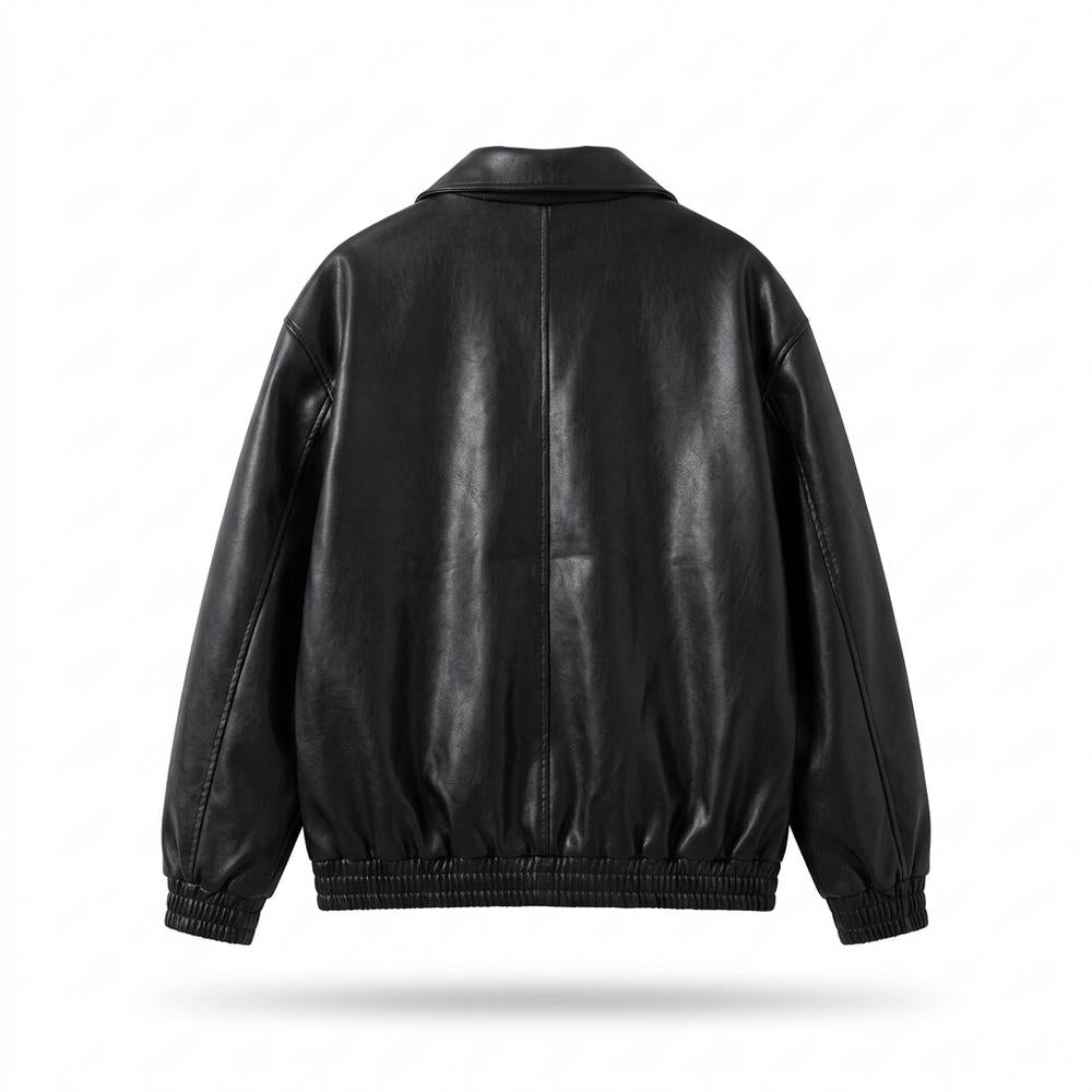 Lederjacken Outlet24 - Domem | Weite Glatte Lederjacke Herren