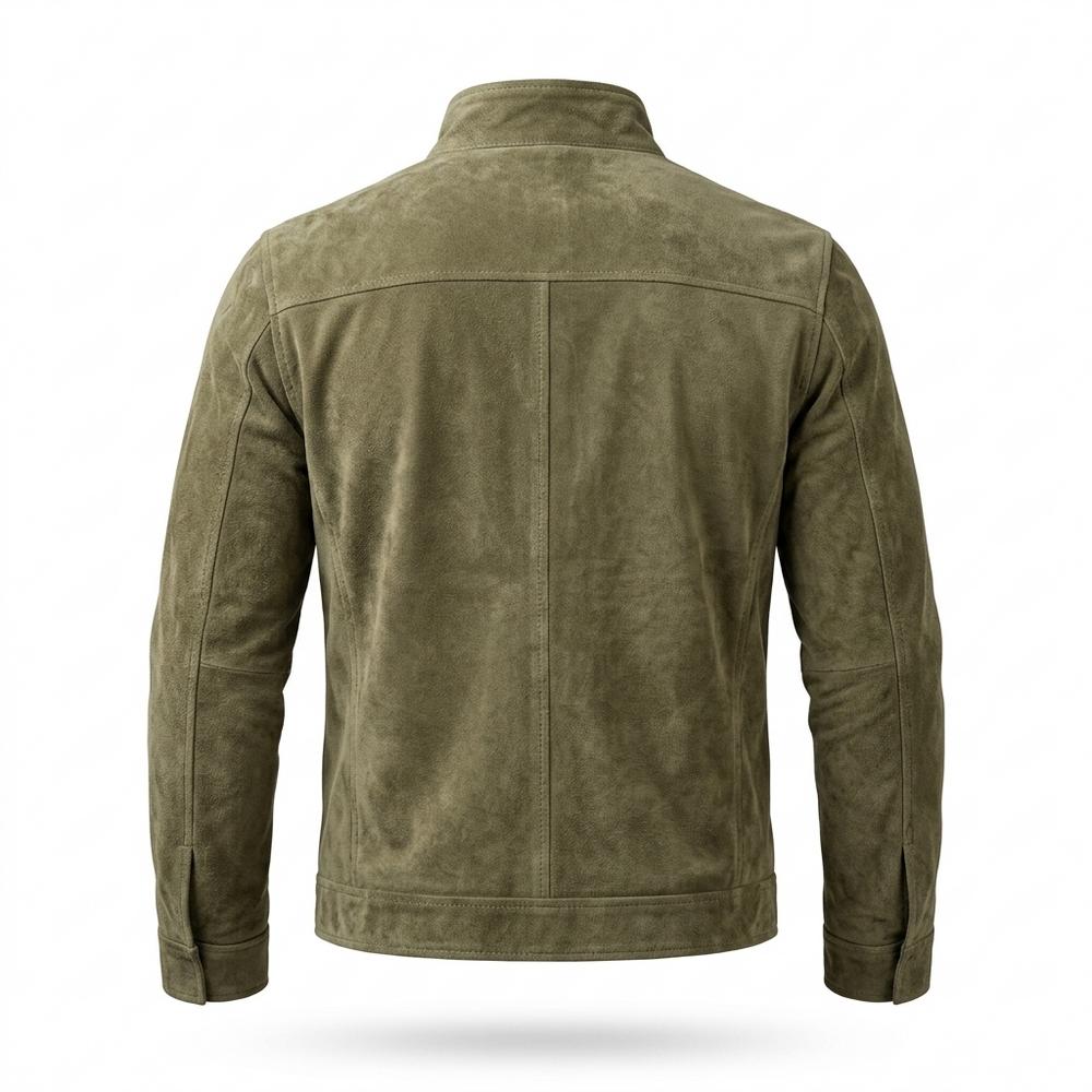 Lederjacken Outlet24 - Yawud | Geknöpft Langärmlig Wildleder-Jacke Herren