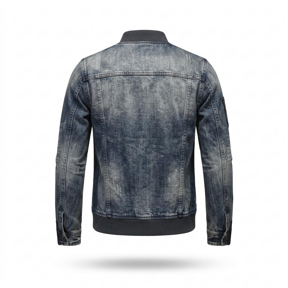 Lederjacken Outlet24 - Alven | Verwaschene Taillierte Jacke Herren