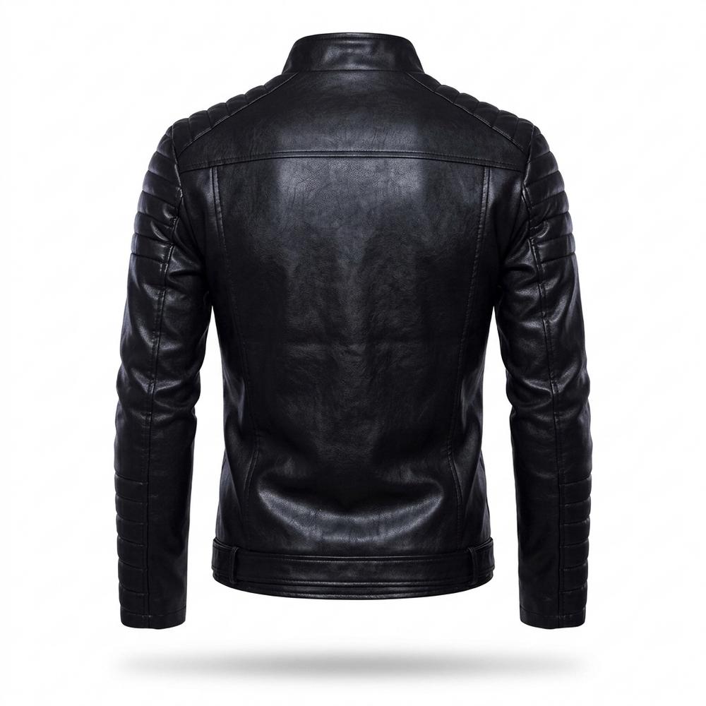 Lederjacken Outlet24 - Zutat | Asymmetrisch Gesteppt Lederjacke Herren