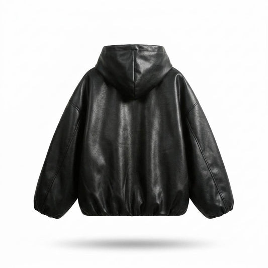Lederjacken Outlet24 - Duror | Gefüttert Oversize Lederjacke Unisex