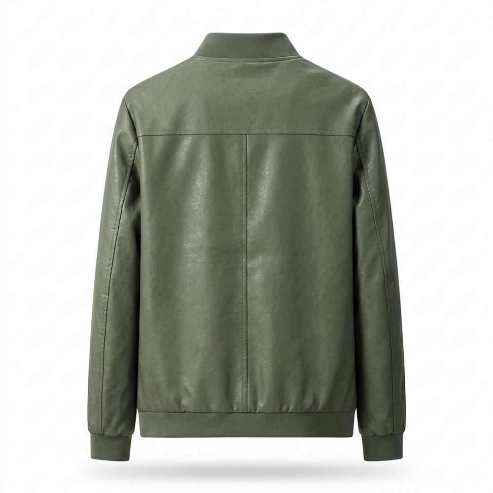 Lederjacken Outlet24 - Devut | Reißverschluss Gefütterte Lederjacke Herren