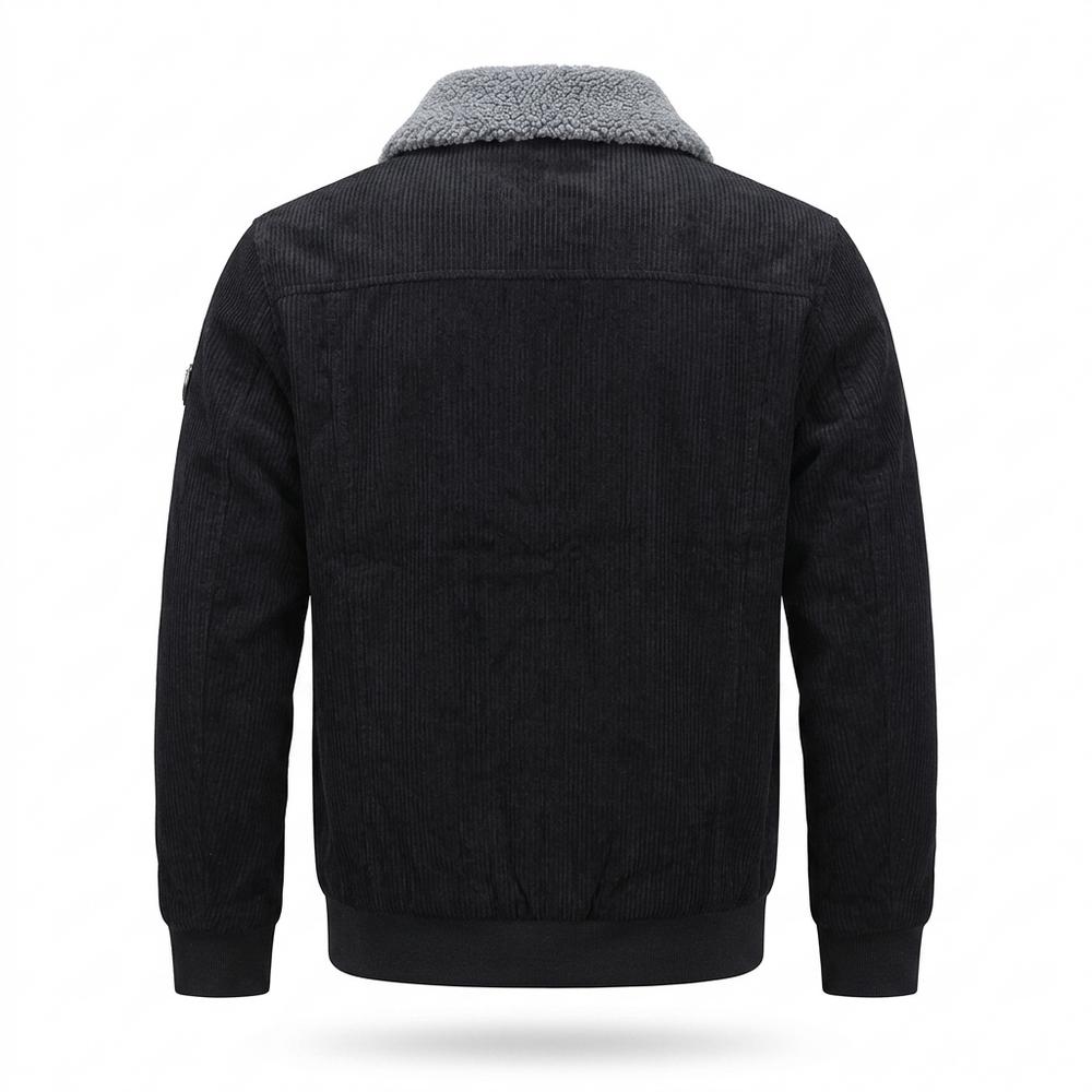 Lederjacken Outlet24 - Sitat | Gefütterte Gerippte Jacke Herren