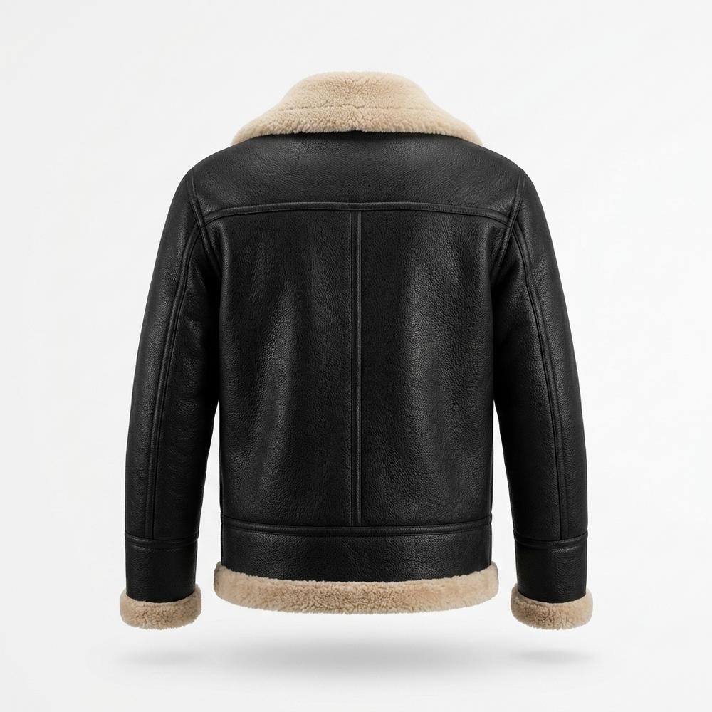 Lederjacken Outlet24 - Yovet | Genarbte Gefütterte Lederjacke Herren