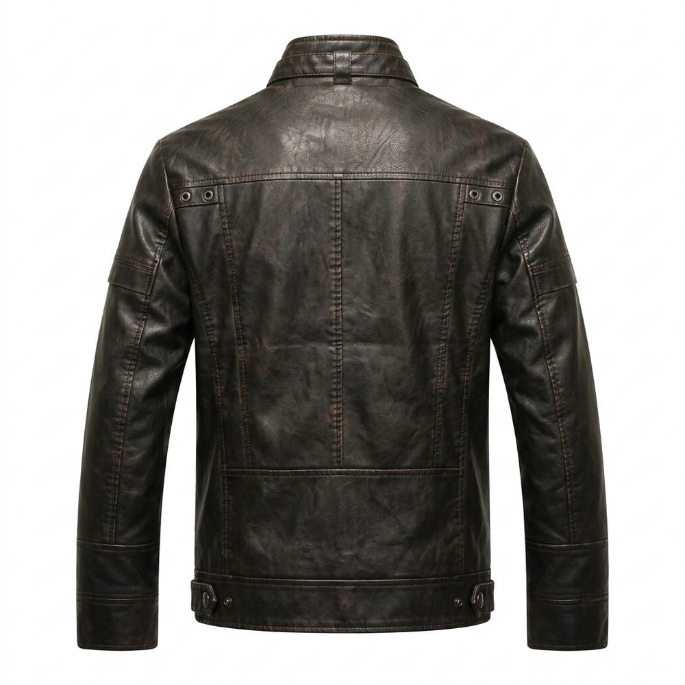 Lederjacken Outlet24 - Lonim | Tailliert Gesteppt Lederjacke Herren
