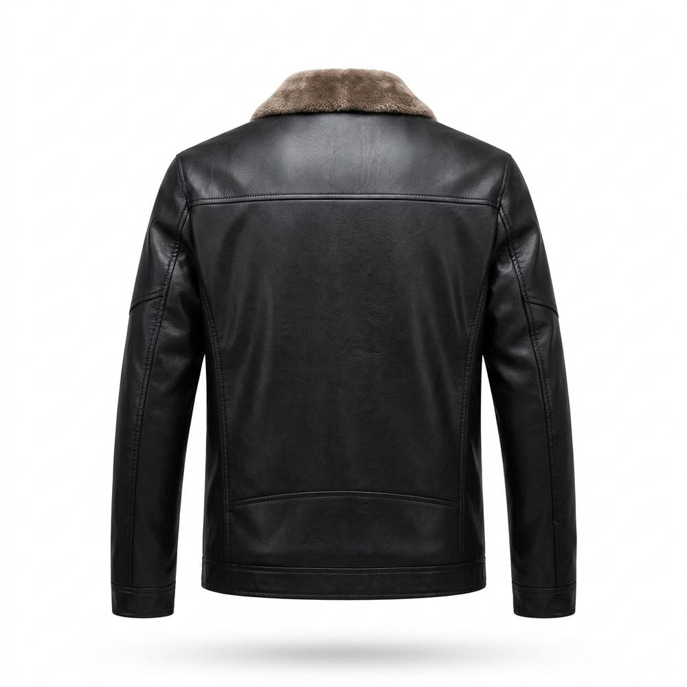 Lederjacken Outlet24 - Kanol | Gefütterte Shearling Lederjacke Herren