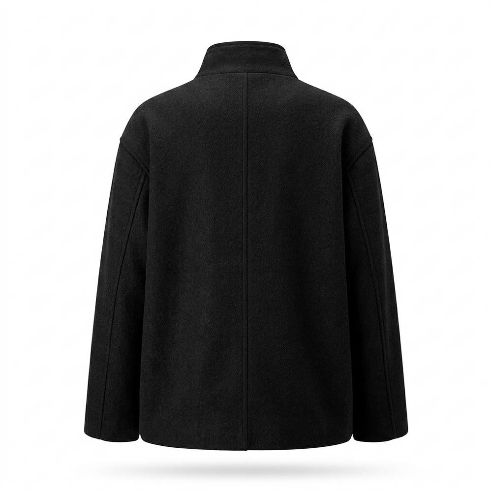 Lederjacken Outlet24 - Cumuk | Doppelreihige Kastige Jacke Damen