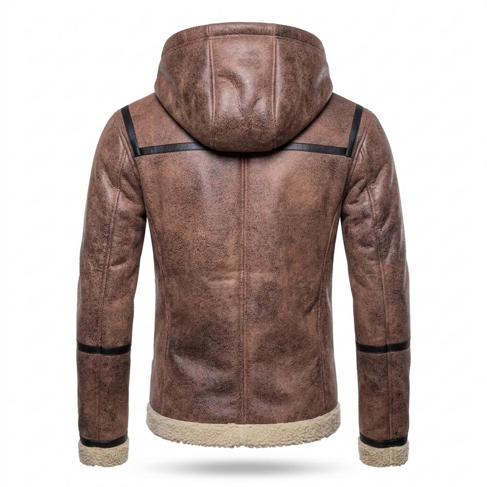 Lederjacken Outlet24 - Mater | Gefüttert Strukturiert Lederjacke Herren