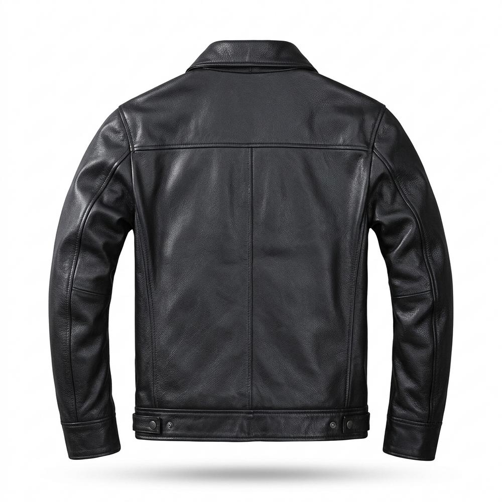 Lederjacken Outlet24 - Aovur | Reißverschluss Gefütterte Lederjacke Herren