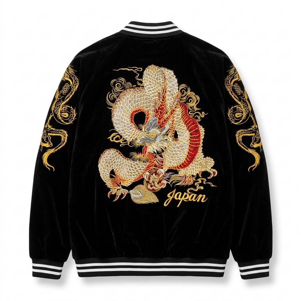 Lederjacken Outlet24 - Vusor | Bestickte Samt Jacke Unisex