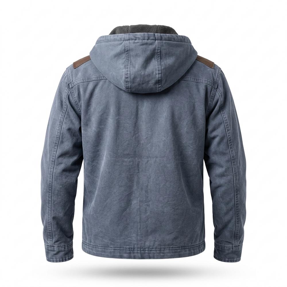 Lederjacken Outlet24 - Dusol | Gefüttert Kapuzen- Jacke Herren
