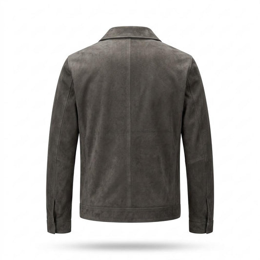 Lederjacken Outlet24 - Miguk | Gerade Matte Wildleder-Jacke Herren