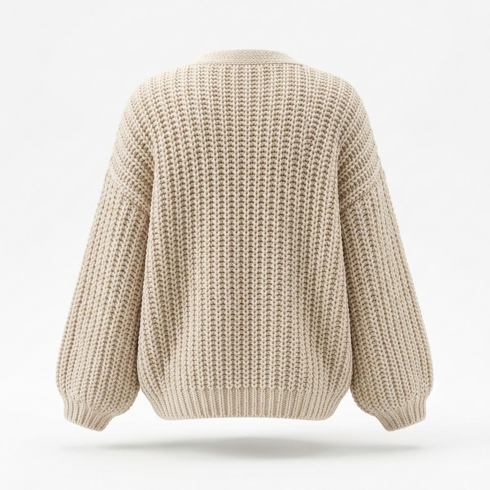 Lederjacken Outlet24 - Yotot | Grob Gestrickte Strickjacke Damen