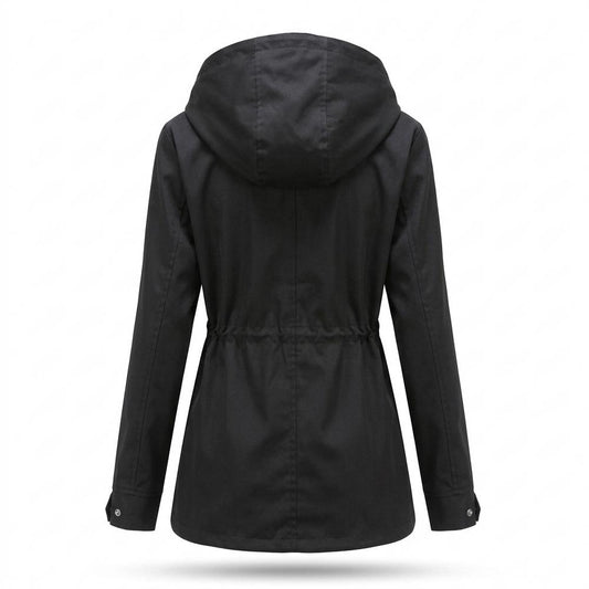 Lederjacken Outlet24 - Eiran | Gefütterte Taillenregulierbare Jacke Damen