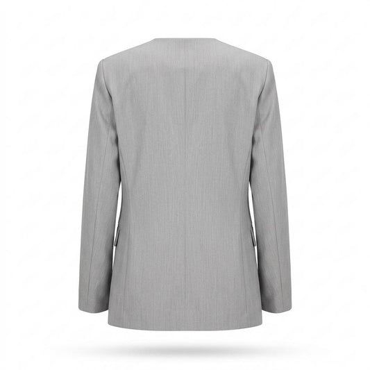 Lederjacken Outlet24 - Keles | Kragenloser Plissierter Anzug Damen