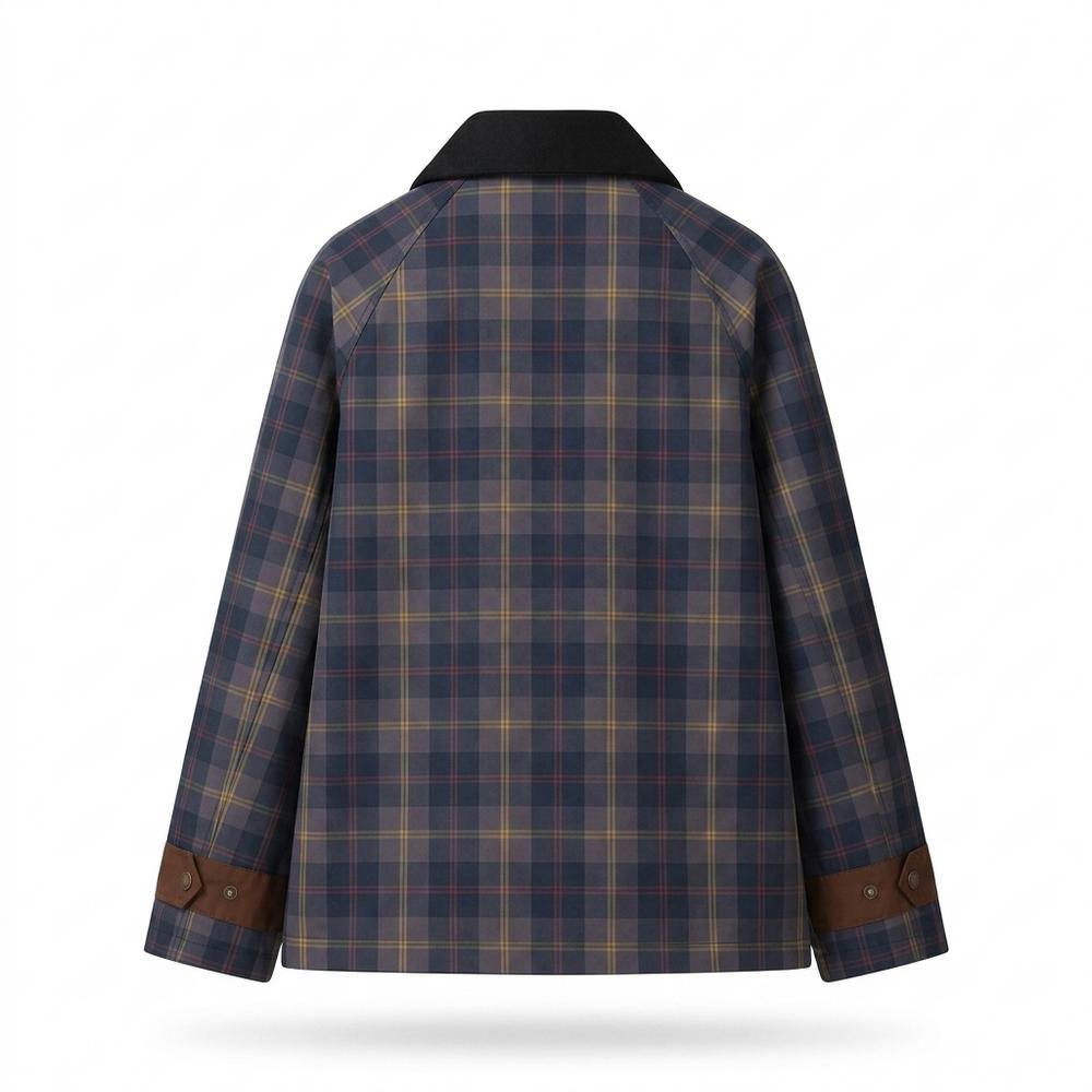 Lederjacken Outlet24 - Dehan | Karierte Geknöpfte Jacke Unisex