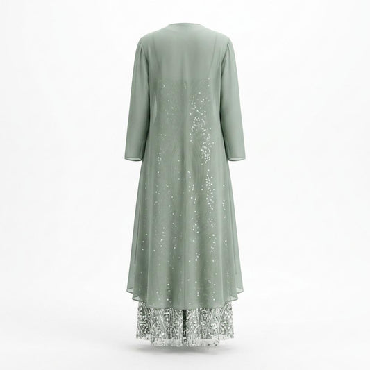 Lederjacken Outlet24 - Catur | Langärmlig Zweiteilig Kleid Damen