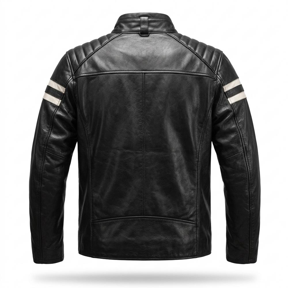 Lederjacken Outlet24 - Yonet | Gesteppte Taillierte Lederjacke Herren