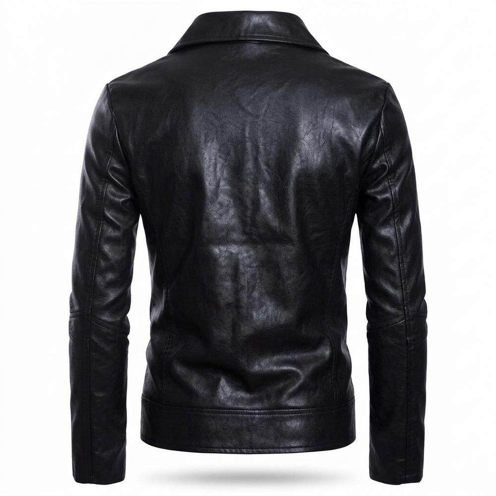 Lederjacken Outlet24 - Yotak | Asymmetrisch Tailliert Lederjacke Herren