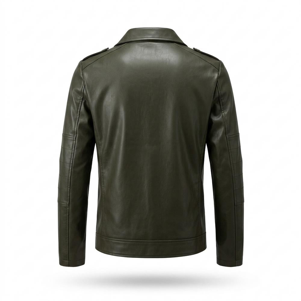 Lederjacken Outlet24 - Vomel | Asymmetrisch Tailliert Lederjacke Herren