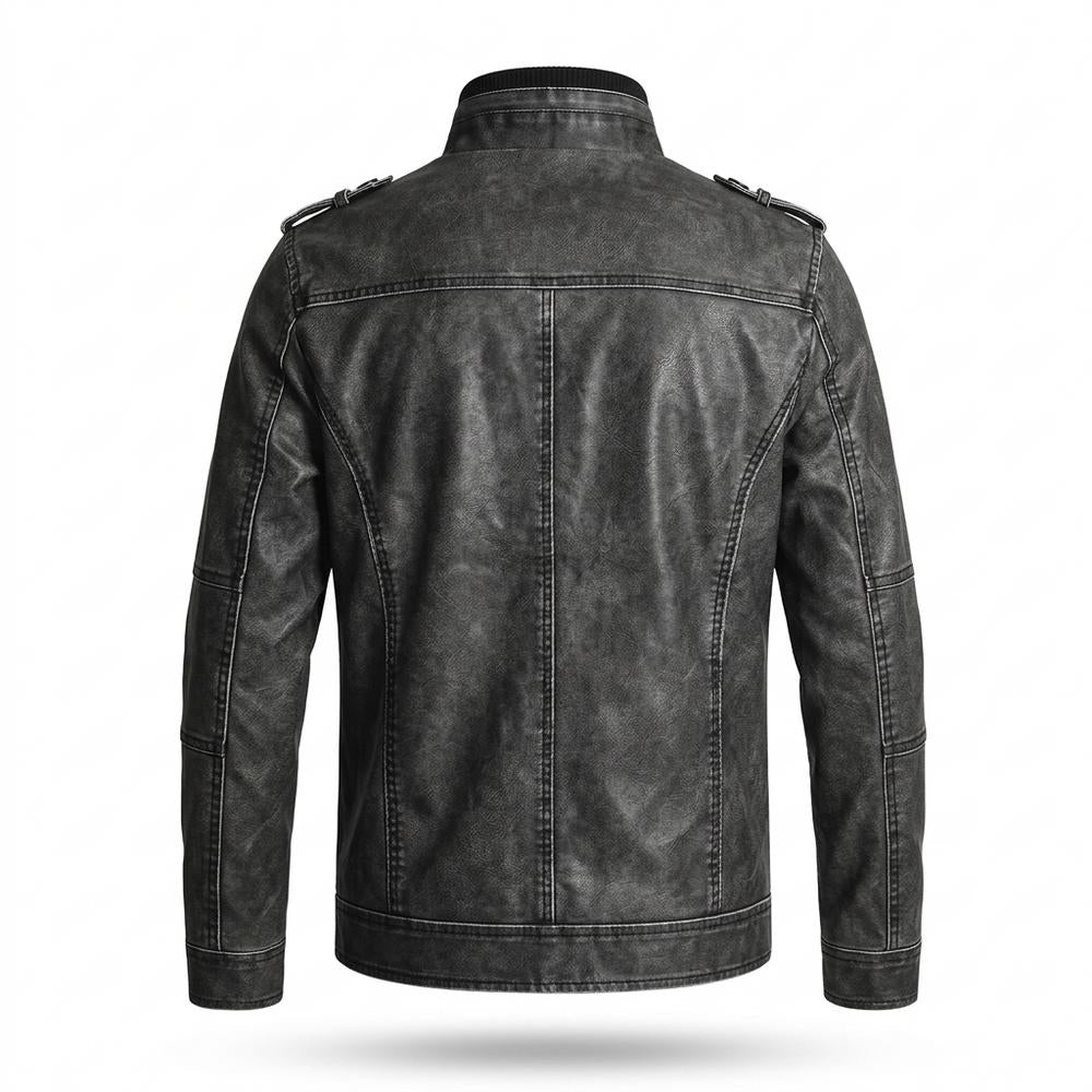 Lederjacken Outlet24 - Zemer | Gesteppt Gewaschen Lederjacke Herren