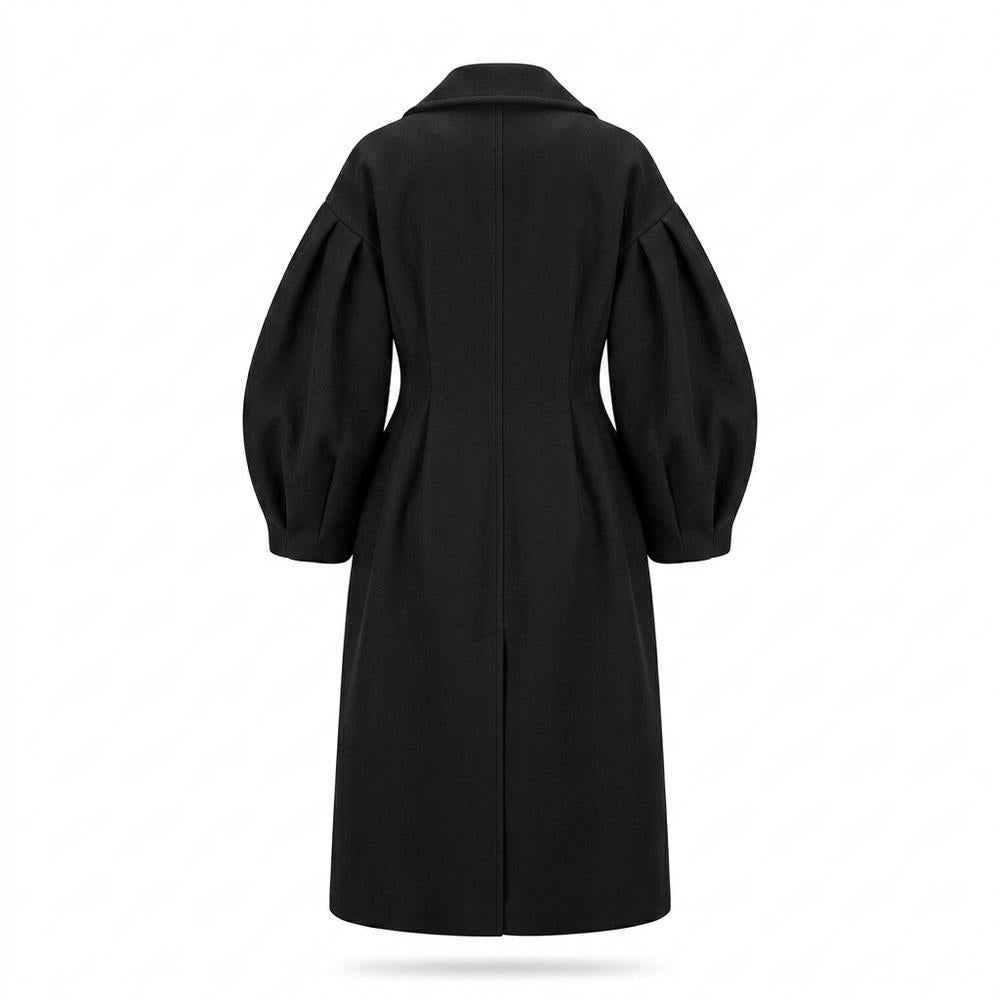 Lederjacken Outlet24 - Yelid | Tailliert Voluminös Mantel Damen
