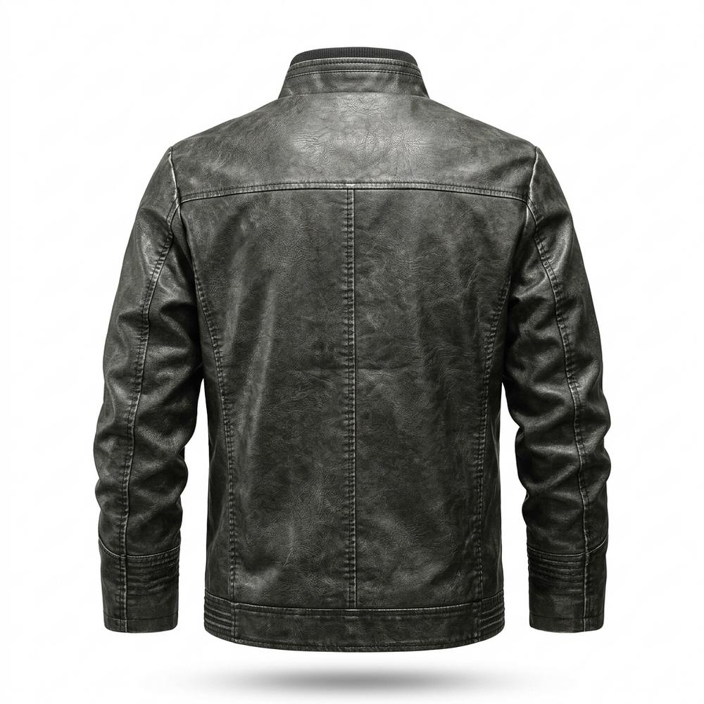 Lederjacken Outlet24 - Kokom | Gefüttert Strukturiert Lederjacke Herren