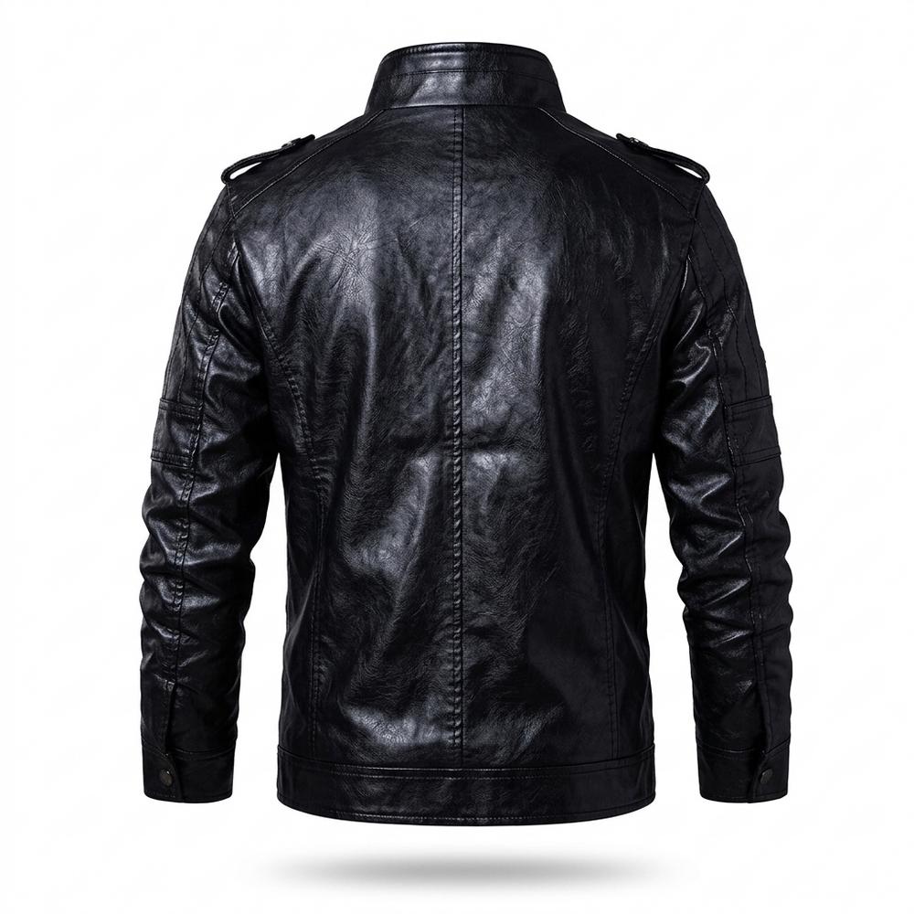 Lederjacken Outlet24 - Tubol | Gefüttert Reißverschluss Lederjacke Herren