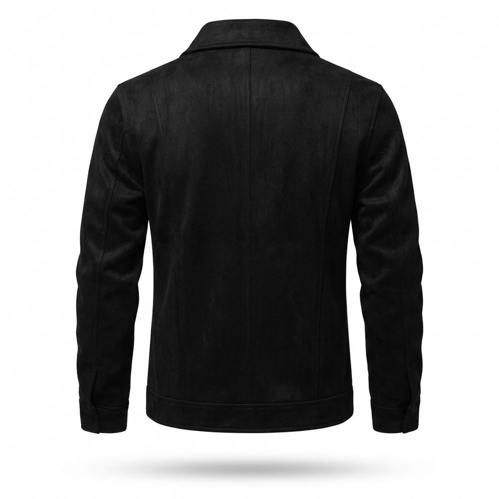 Lederjacken Outlet24 - Cazuk | Strukturierte Taillierte Wildleder-Jacke Herren