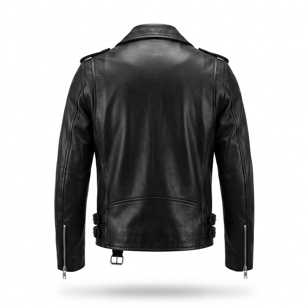Lederjacken Outlet24 - Sidok | Asymmetrische Taillierte Lederjacke Herren