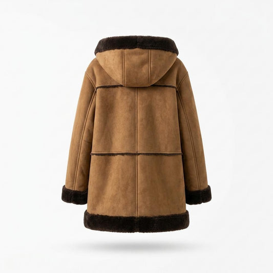 Lederjacken Outlet24 - Zosel | Gefütterter Veloursartiger Mantel Damen
