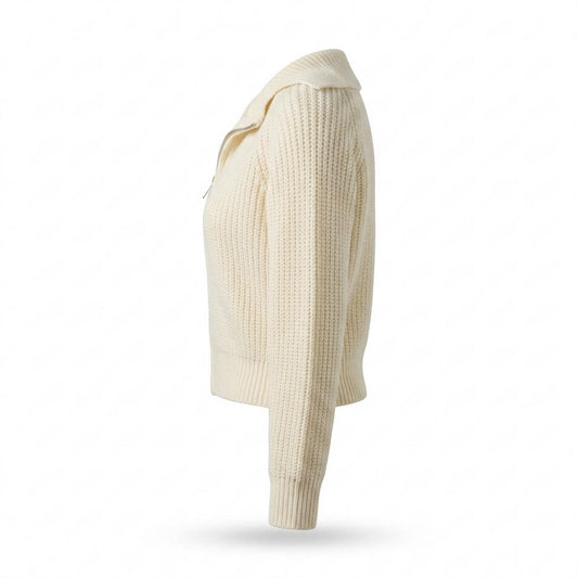 Lederjacken Outlet24 - Camad | Strukturiert Taillenkurz Strickjacke Damen