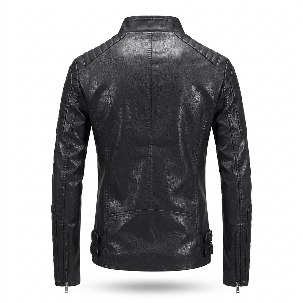 Lederjacken Outlet24 - Yiwal | Asymmetrisch Gesteppt Lederjacke Herren