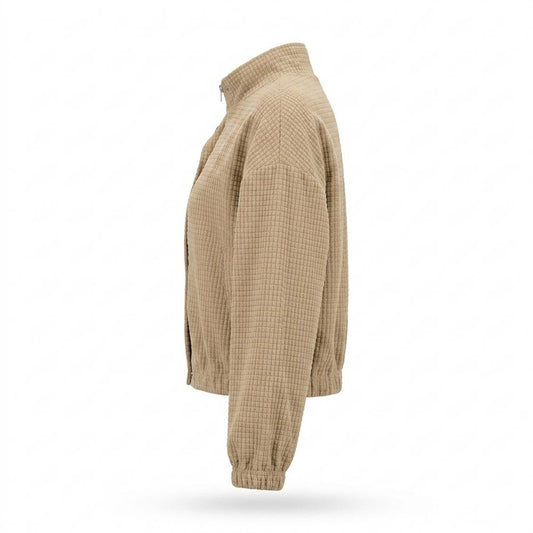 Lederjacken Outlet24 - Sasok | Strukturiert Reißverschluss Jacke Damen