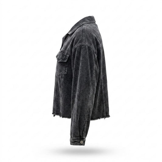 Lederjacken Outlet24 - Cizat | Gerippt Gewaschen Jacke Damen