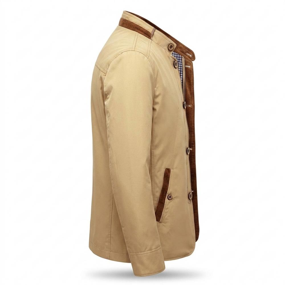 Lederjacken Outlet24 - Lurok | Gefüttert Geknöpft Jacke Herren