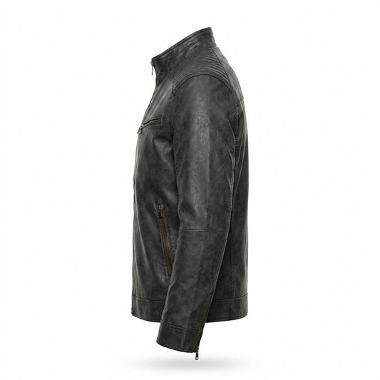 Lederjacken Outlet24 - Yuvod | Gesteppt Figurbetont Lederjacke Herren