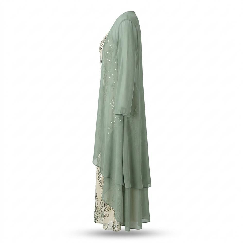 Lederjacken Outlet24 - Catur | Langärmlig Zweiteilig Kleid Damen