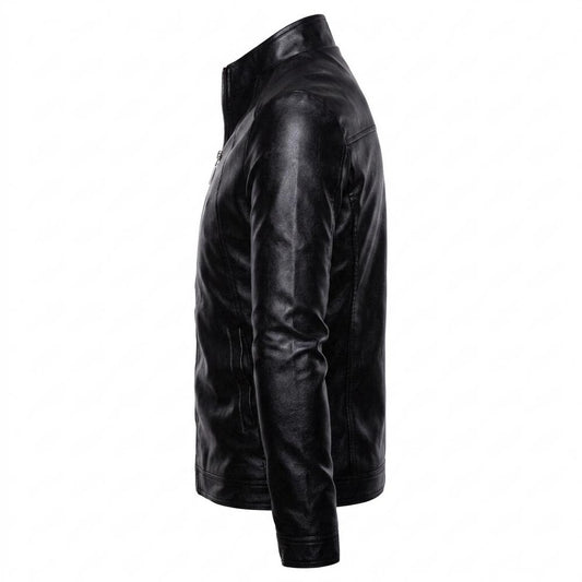 Lederjacken Outlet24 - Tibir | Tailliert Glatt Lederjacke Herren