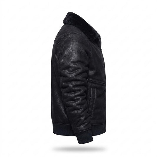 Lederjacken Outlet24 - Migim | Gefüttert Strukturiert Lederjacke Herren