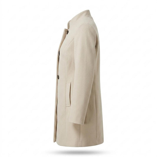 Lederjacken Outlet24 - Nunen | Einreihiger Hochgeschlossener Mantel Damen