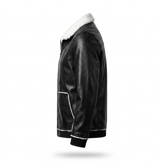 Lederjacken Outlet24 - Aowev | Gefüttert Sherpa Lederjacke Herren