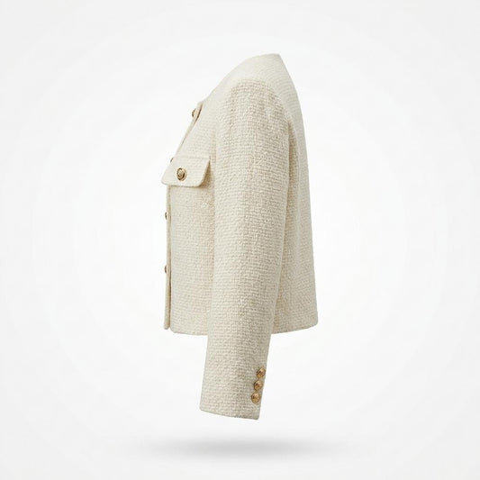 Lederjacken Outlet24 - Lihul | Strukturiert Kurzgeschnitten Jacke Damen